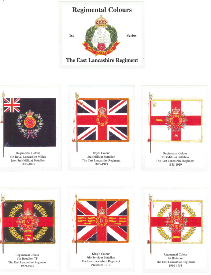 The East Lancashire Regiment - 'Regimental Colours' Trade Card Set by David Hunter - Click Image to Close